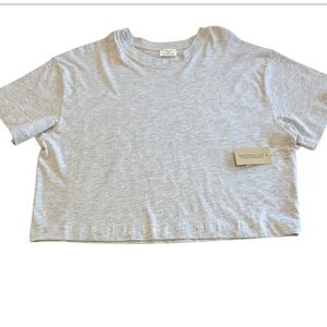JO & Co Short Sleeve Gray Heather Oversized T Shirt NWT Small